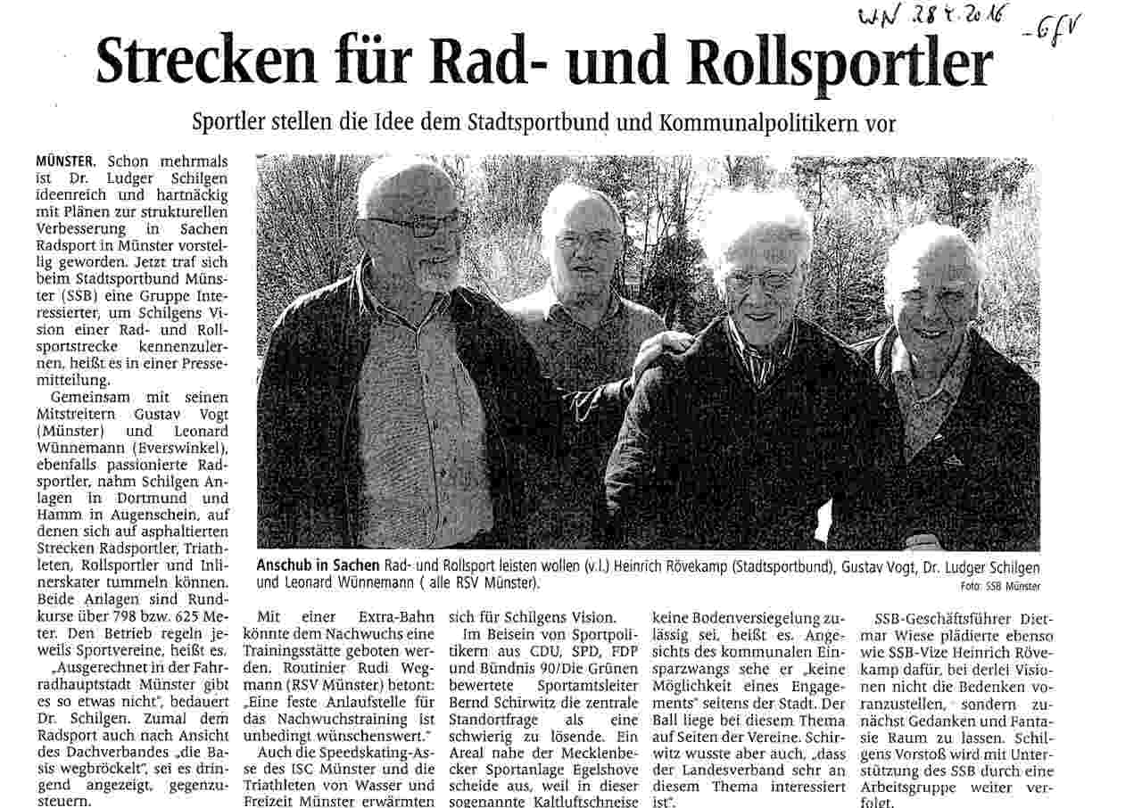 Radsportbahn und Rollbahn für Münster